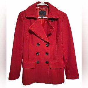 Banana Republic Women's Red Peacoat